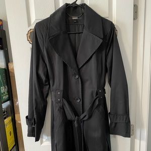 DKNY Water-resistant Black Trenchcoat. Large. Like new.